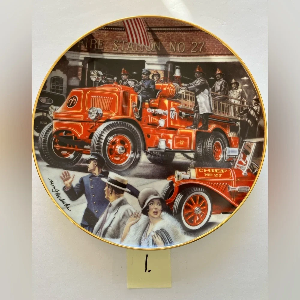 The Franklin Mint Collectors Plates, The National Fire Museum Plate, Vintage.